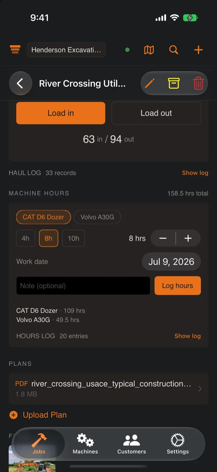 Haul counter on iPhone